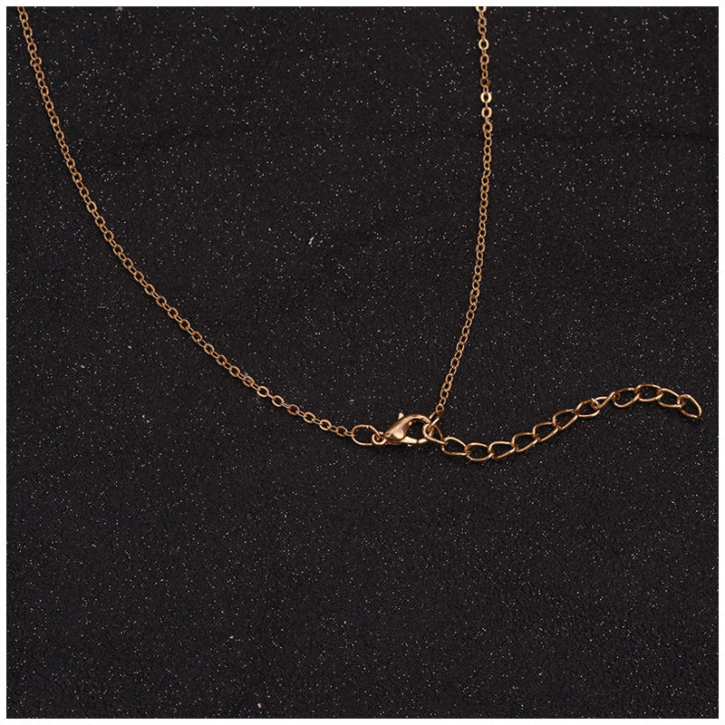 Zircon Collarbone Chain Flower Pendant Necklace