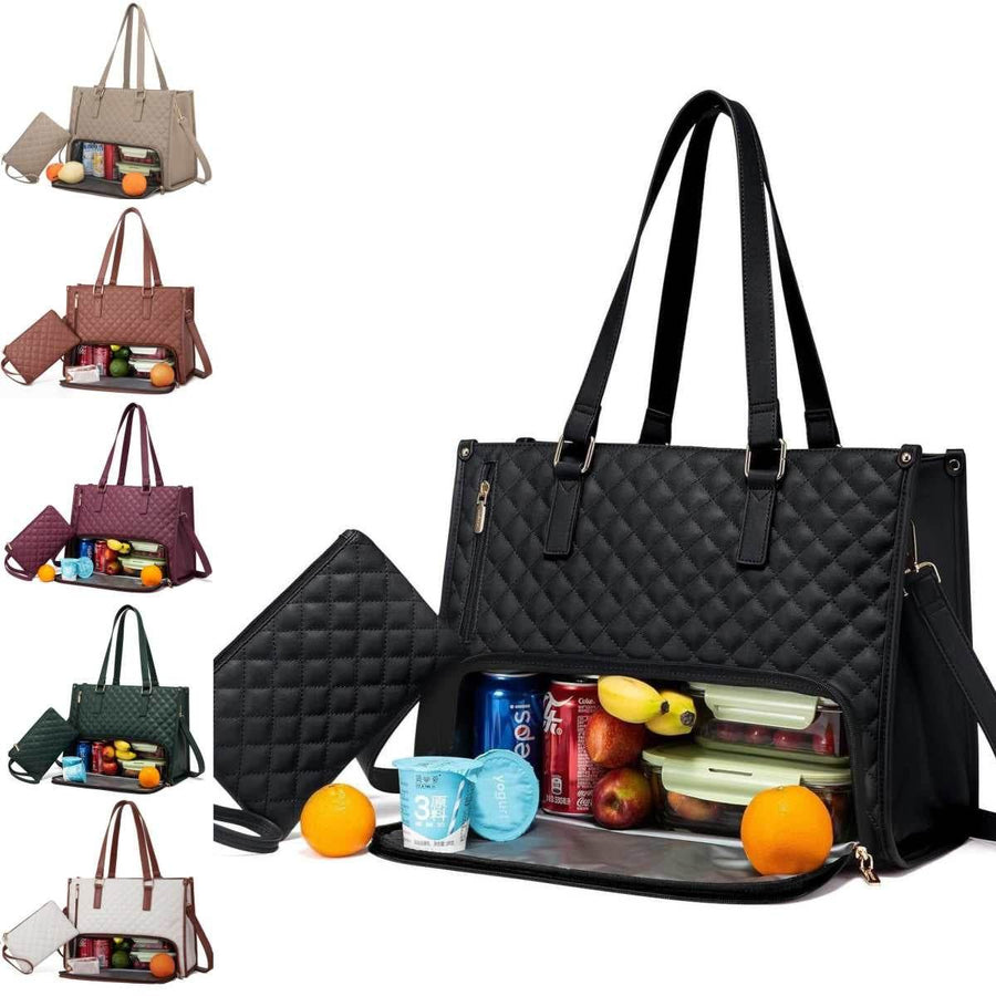 Fashionable Lunch Tote Bag for Women - Thermal Insulation, Leak-proof Crossbody Handbag with Large Capacity and Purse - Laylace