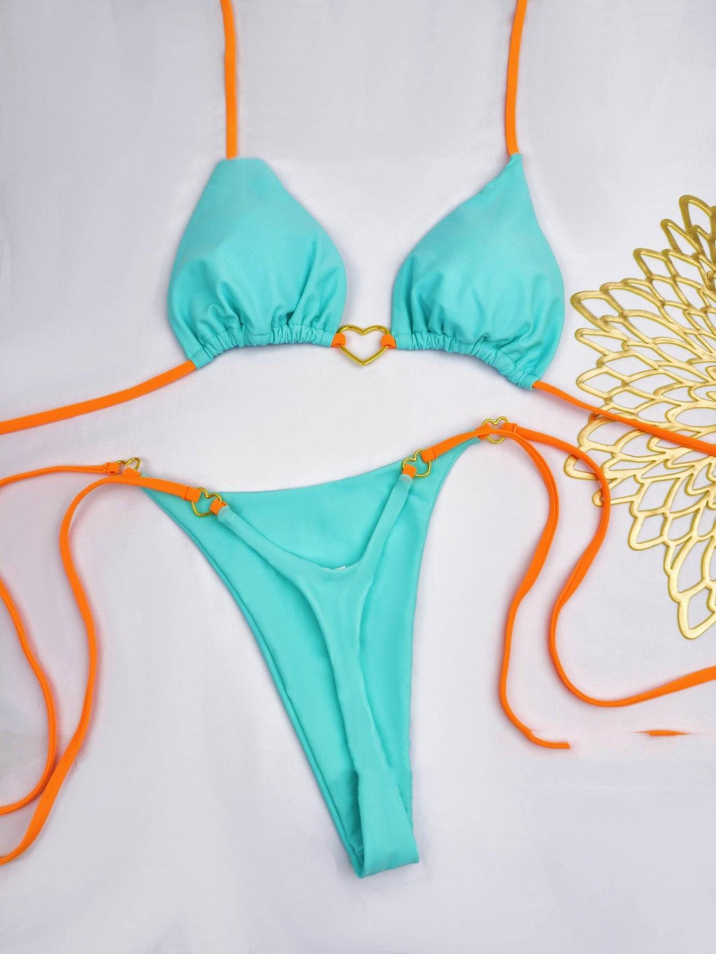 European And American Lace Up Split Swimsuit Set Women's Bikini Swimsuit - Laylace