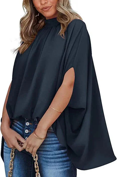 Oversized Top Batwing Sleeve Tarpaulin