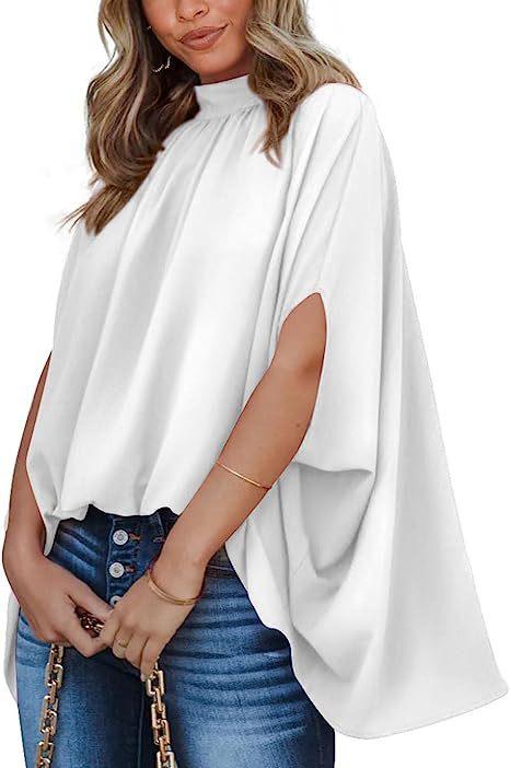 Oversized Top Batwing Sleeve Tarpaulin