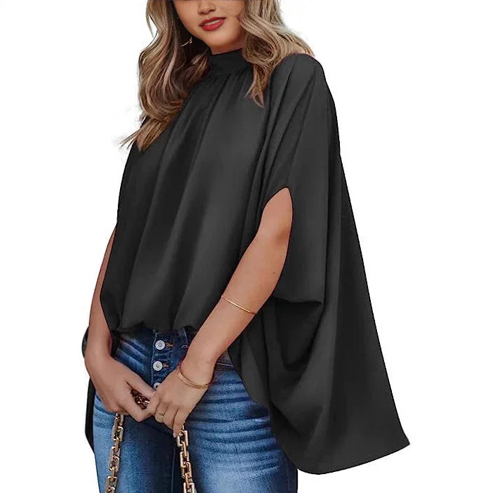 Oversized Top Batwing Sleeve Tarpaulin