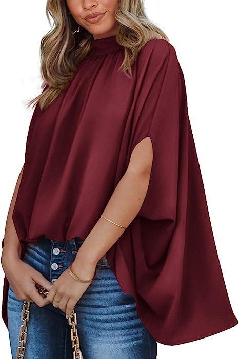 Oversized Top Batwing Sleeve Tarpaulin