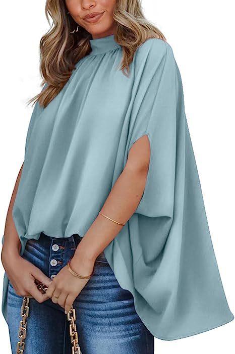 Oversized Top Batwing Sleeve Tarpaulin