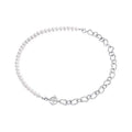 New Hoop And Pearl Chain Stitching Necklace