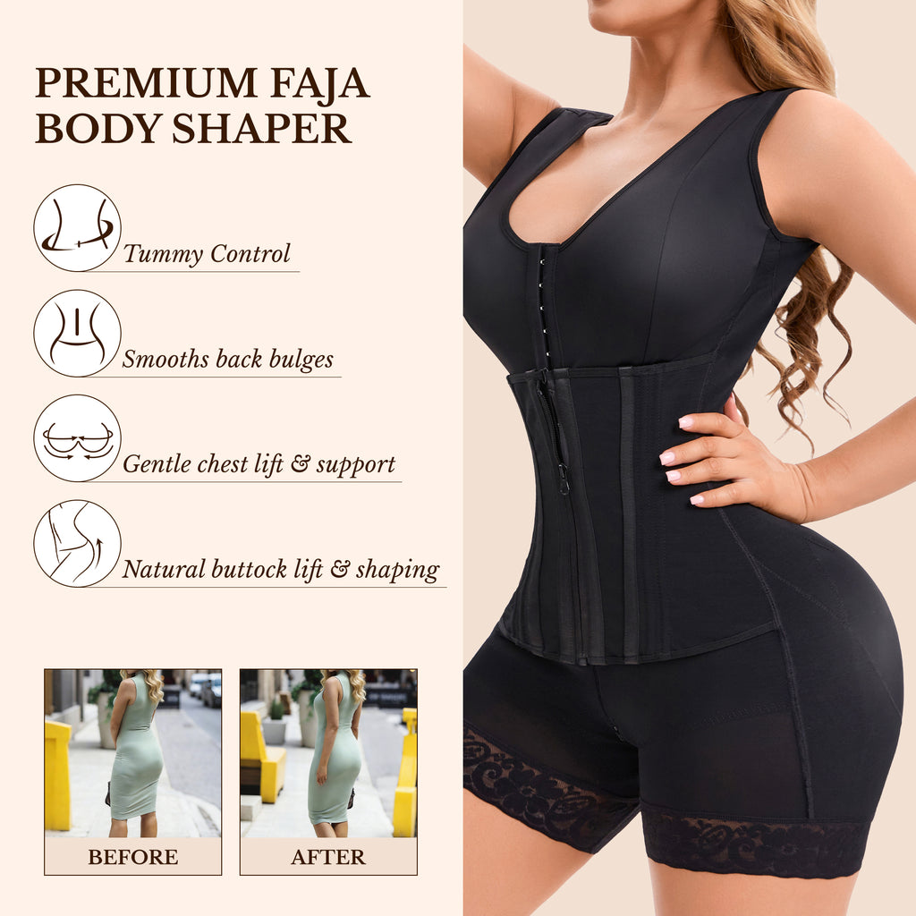 Tummy control shapewear bodysuit with waist shaping support and Butt lifting 