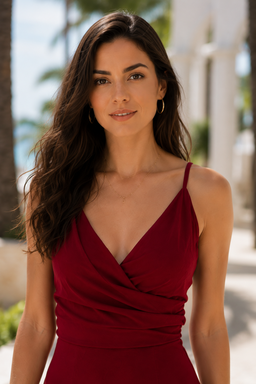 Laylace™ Elegant V-Neck Midi Dress – Date Night & Wedding Guest Edition - Laylace