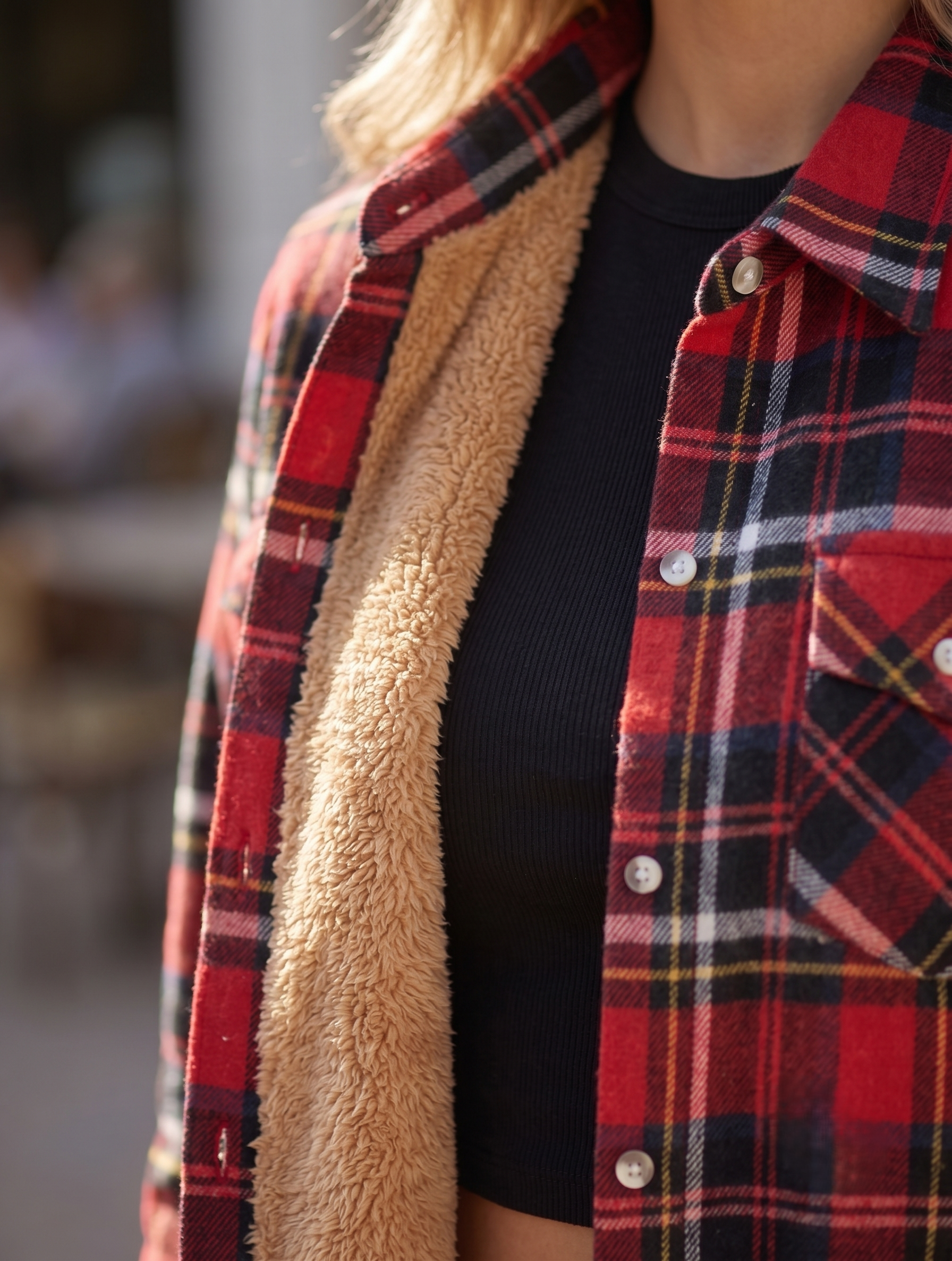 Women's Plaid Flannel Shirt | Warm Long Sleeve Shirt | Laylace