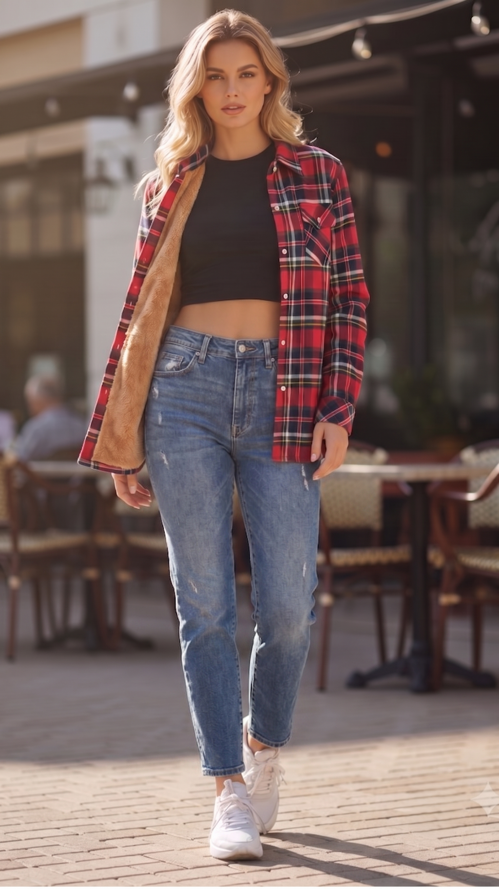 Women's Plaid Flannel Shirt | Warm Long Sleeve Shirt | Laylace