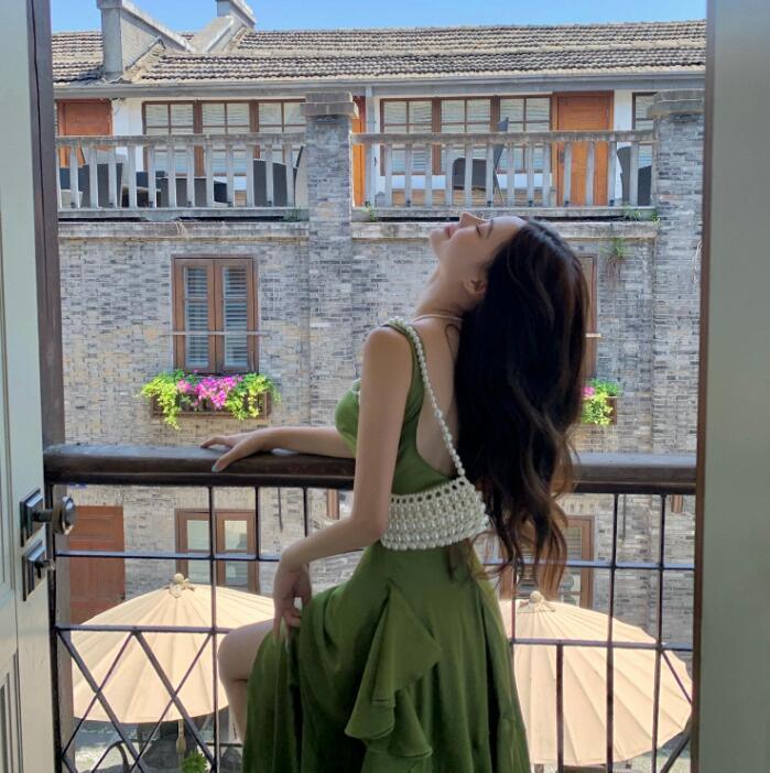 Green Dress Feeling Silk Satin Mermaid Tail