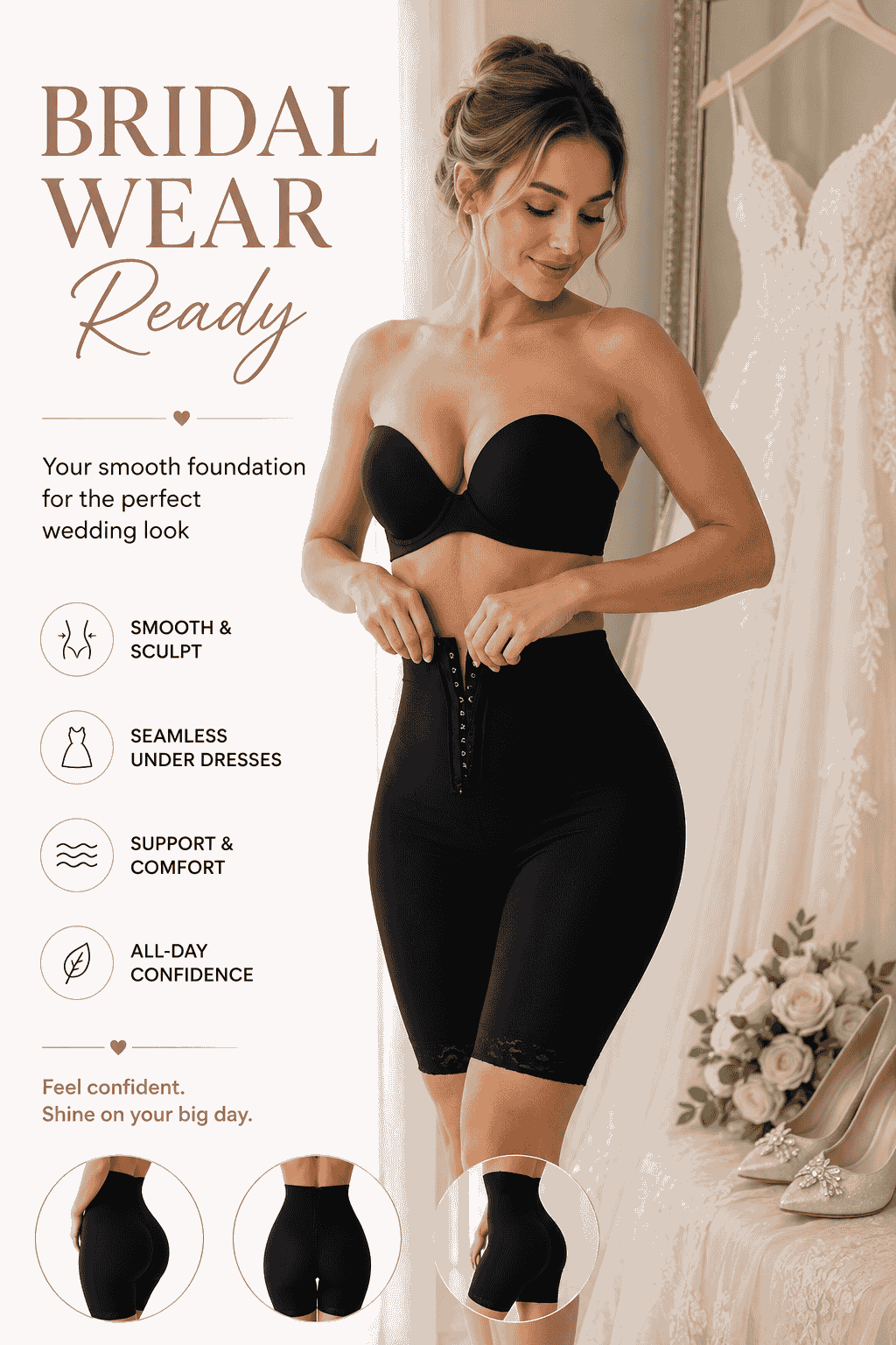 Full body smoothing bodysuit shapewear for weddings date nights parties and travel outfits