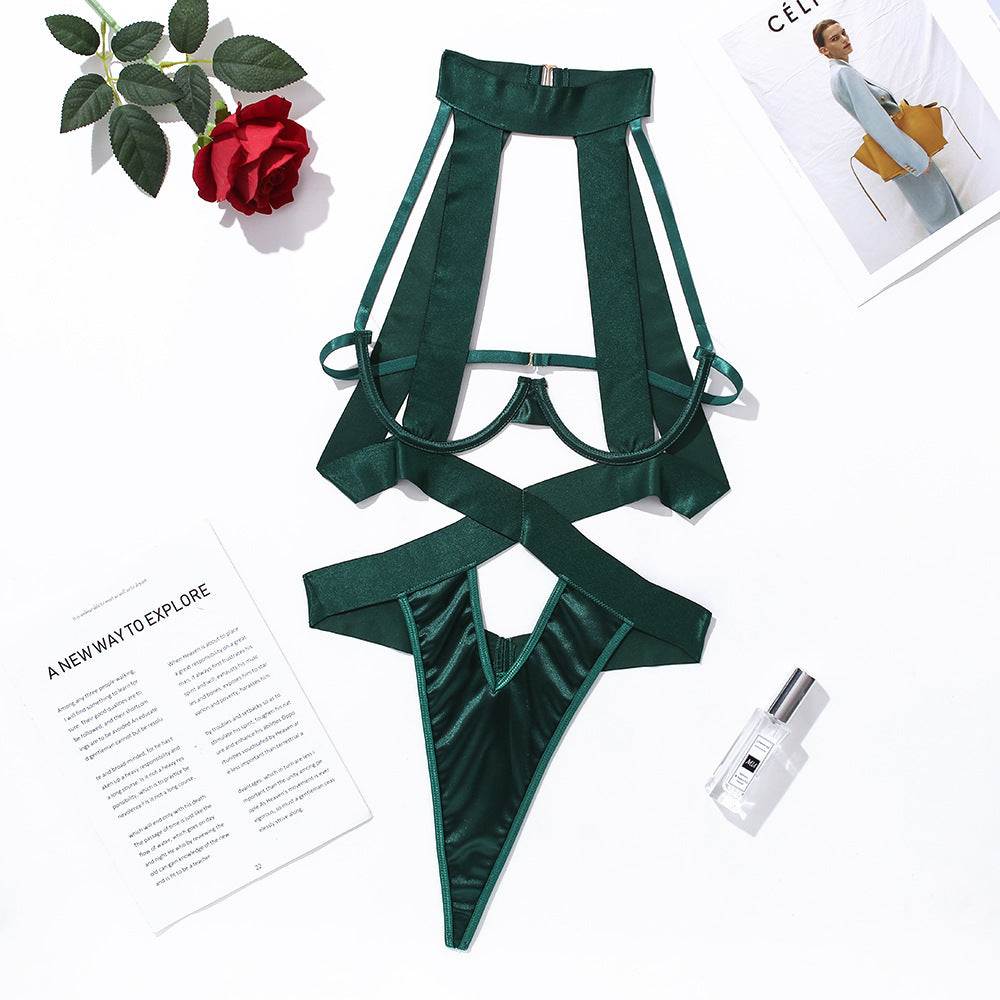 Bridal and honeymoon harness bodysuit for wedding nights and romantic occasions.