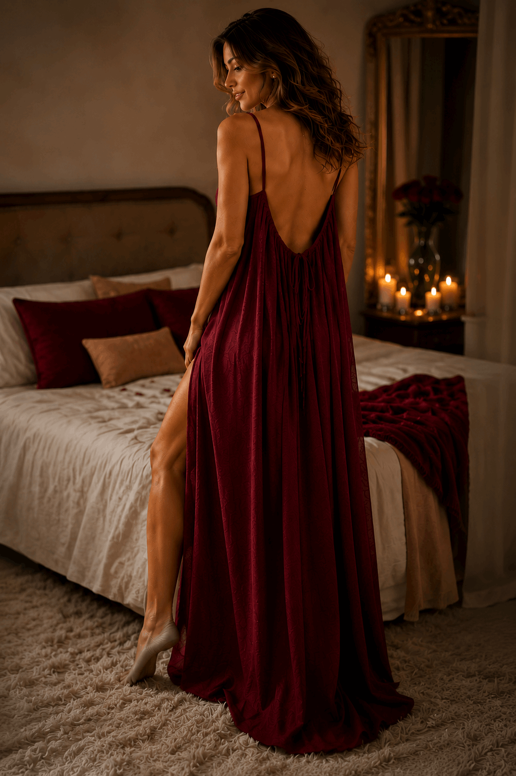 Backless Cami Maxi Dress for Vacation & Honeymoon