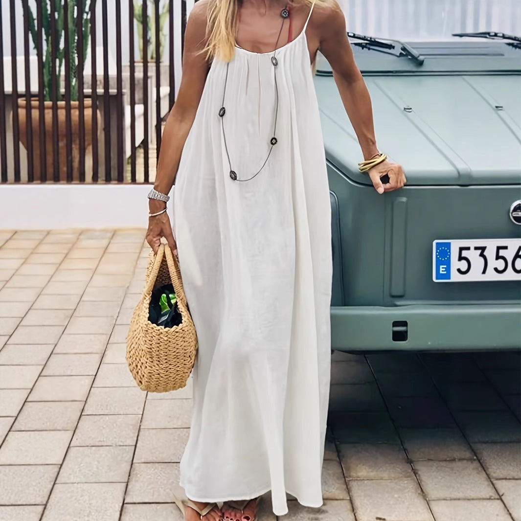 Backless Cami Maxi Dress for Vacation & Honeymoon