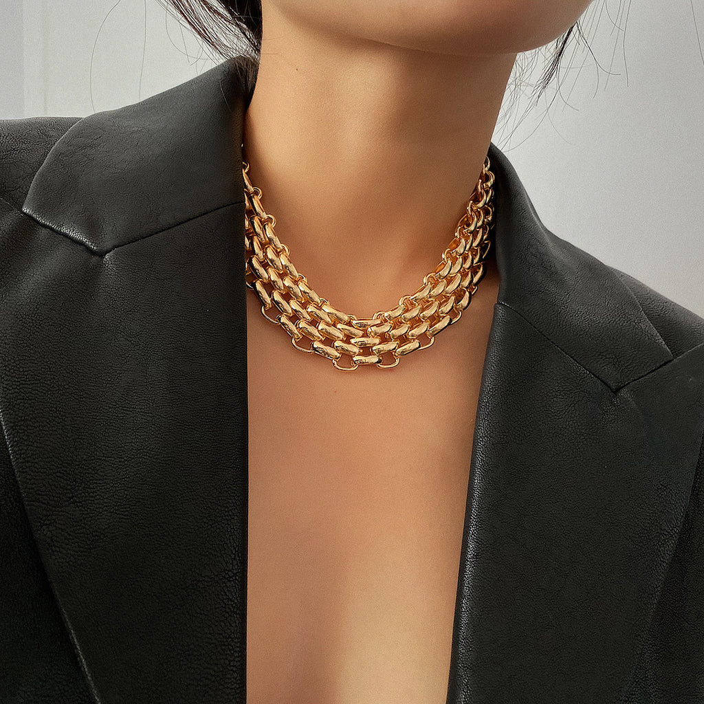 Retro Simple Metal Sweater Chain Necklace