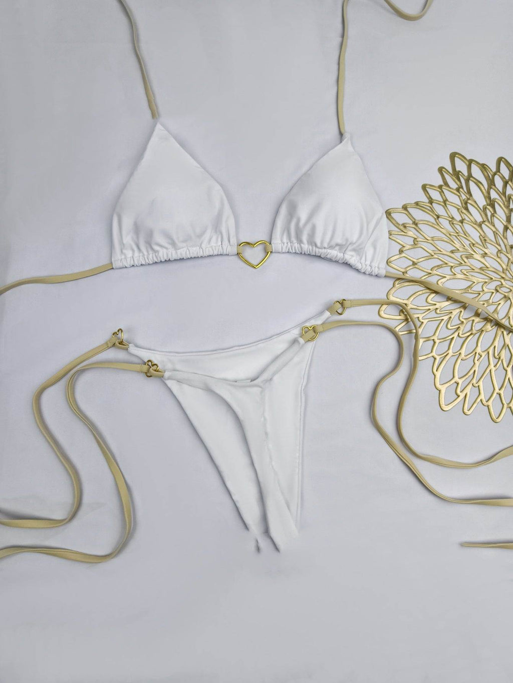 European And American Lace Up Split Swimsuit Set Women's Bikini Swimsuit - Laylace