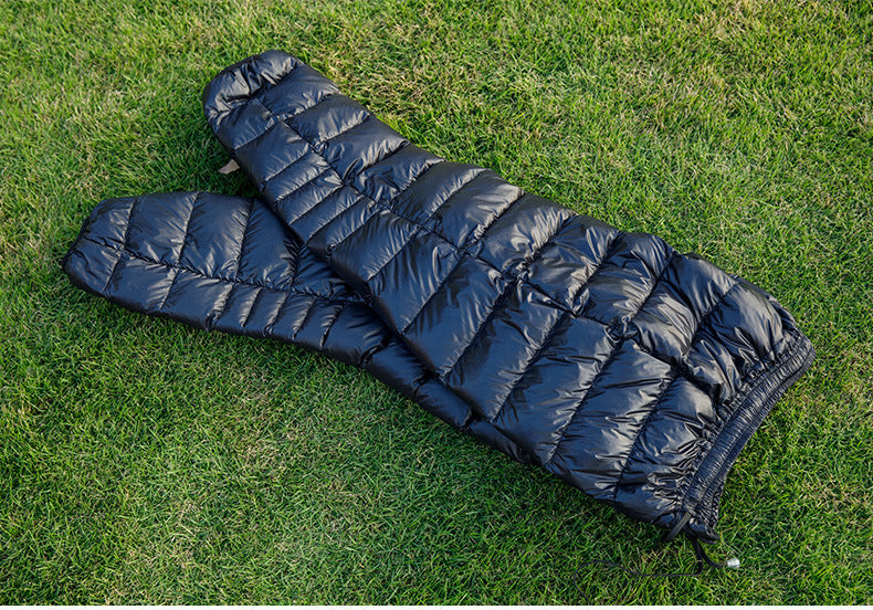 Laylace black goose down insulated puffer pants with a water-resistant nylon shell for winter outdoor activities