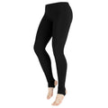 Laylace black velvet winter leggings with stirrup design for warmth and a slim fit