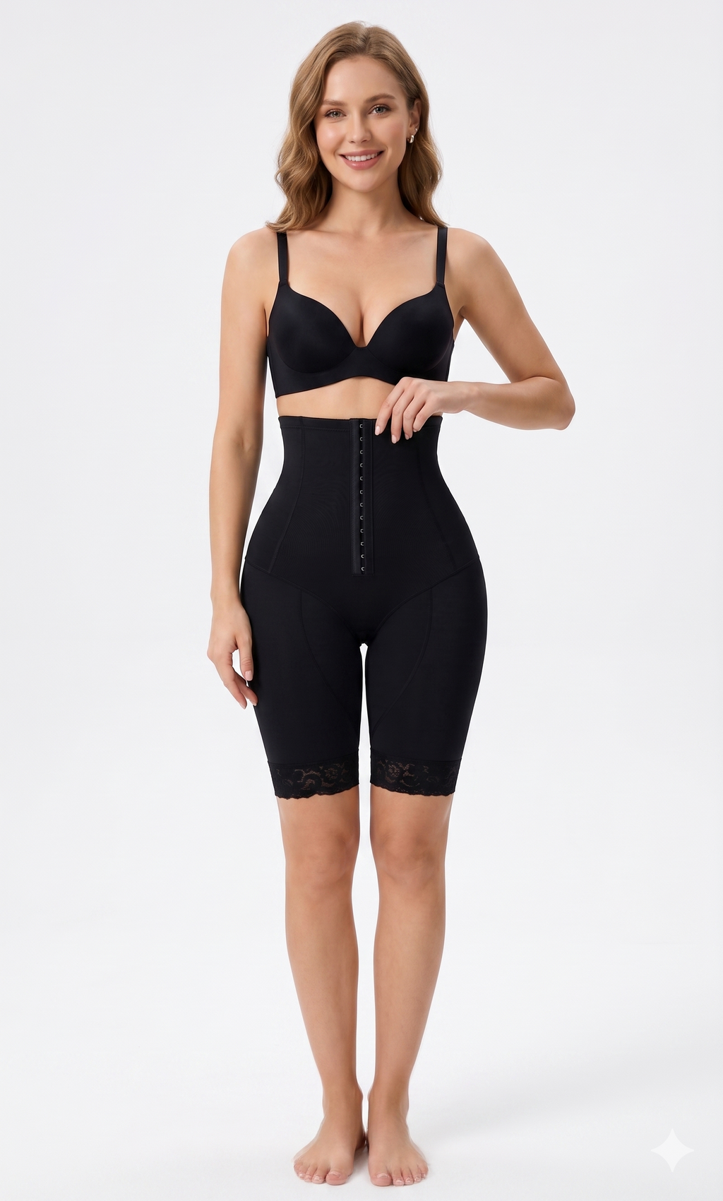 Full body shapewear bodysuit for women designed to smooth the tummy waist back and hips