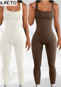 Women's ribbed shapewear bodysuits in cream and brown, designed for comfort and everyday elegance.